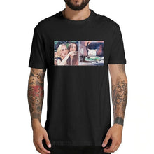 Load image into Gallery viewer, Funny Ugly Angry Women Yelling At Confused Cat At Dinner Table  Men T-Shirt High quality 100% cotton t-shirts