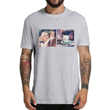 Load image into Gallery viewer, Funny Ugly Angry Women Yelling At Confused Cat At Dinner Table  Men T-Shirt High quality 100% cotton t-shirts