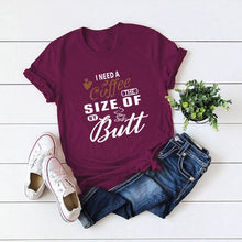 Load image into Gallery viewer, JFUNCY Funny Letter Print T-shirts Women's S-5XL Kawaii Harajuku Top Clothes Female Shirts Women Cotton T-shirt